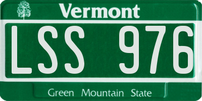 VT license plate LSS976