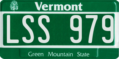 VT license plate LSS979