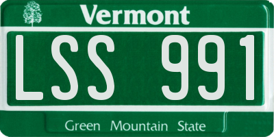 VT license plate LSS991