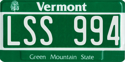 VT license plate LSS994