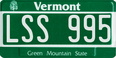 VT license plate LSS995