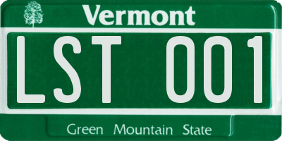 VT license plate LST001