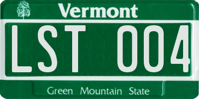 VT license plate LST004