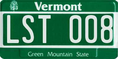 VT license plate LST008