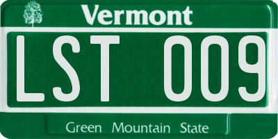VT license plate LST009