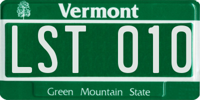 VT license plate LST010