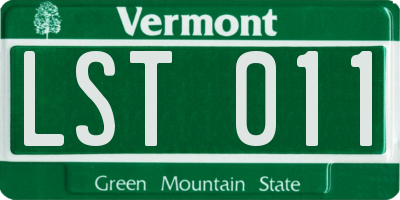 VT license plate LST011
