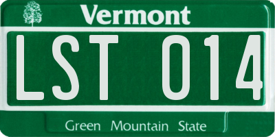 VT license plate LST014