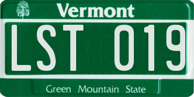 VT license plate LST019