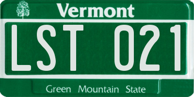 VT license plate LST021