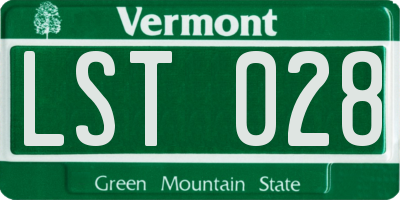 VT license plate LST028
