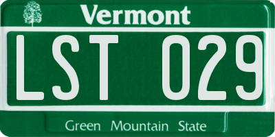 VT license plate LST029