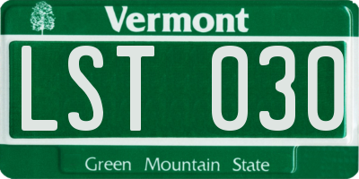 VT license plate LST030