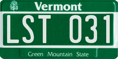VT license plate LST031