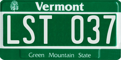 VT license plate LST037
