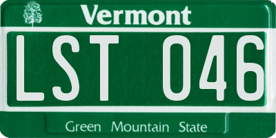 VT license plate LST046