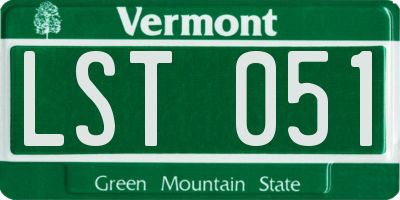 VT license plate LST051