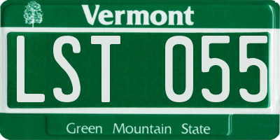 VT license plate LST055