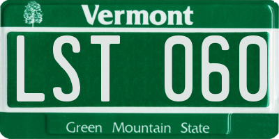 VT license plate LST060