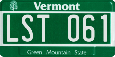 VT license plate LST061