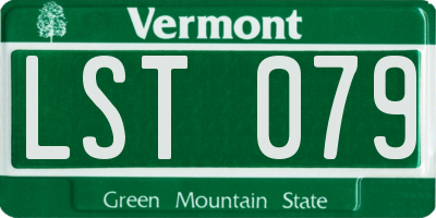 VT license plate LST079