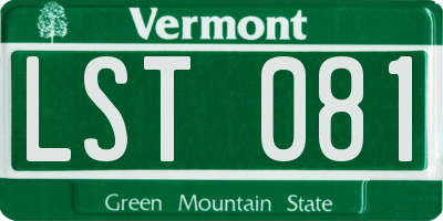 VT license plate LST081