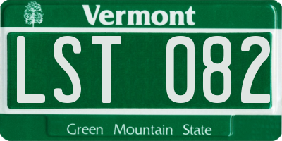 VT license plate LST082