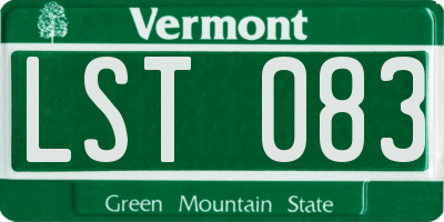 VT license plate LST083