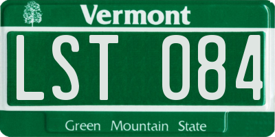 VT license plate LST084