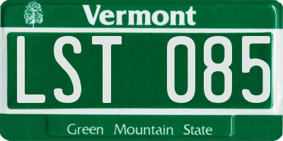 VT license plate LST085