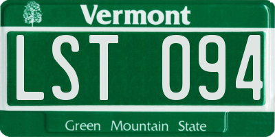 VT license plate LST094