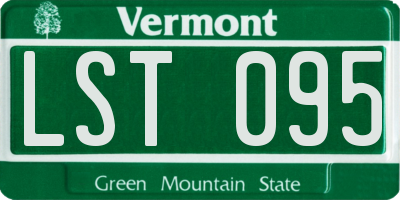 VT license plate LST095