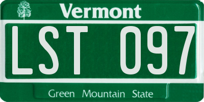 VT license plate LST097