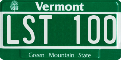 VT license plate LST100