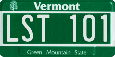 VT license plate LST101