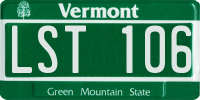 VT license plate LST106