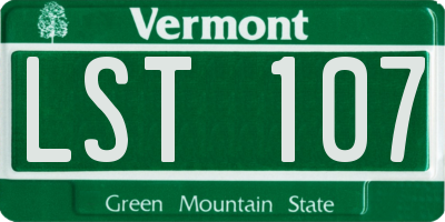 VT license plate LST107