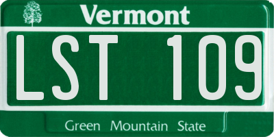 VT license plate LST109