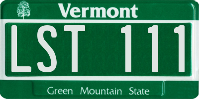 VT license plate LST111