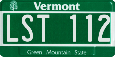 VT license plate LST112