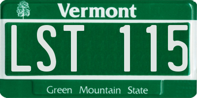 VT license plate LST115
