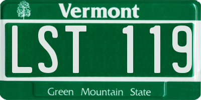 VT license plate LST119
