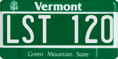 VT license plate LST120