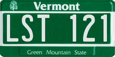 VT license plate LST121