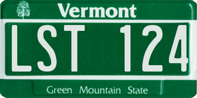 VT license plate LST124