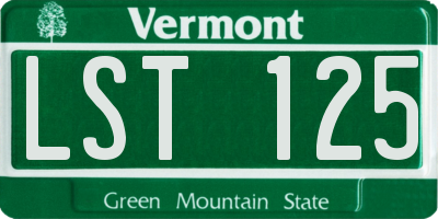 VT license plate LST125