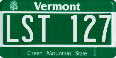 VT license plate LST127