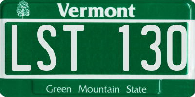 VT license plate LST130