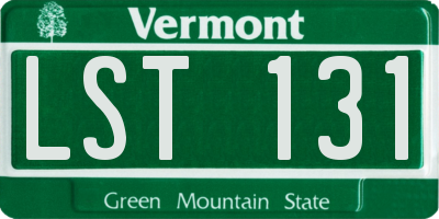 VT license plate LST131