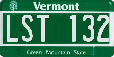VT license plate LST132